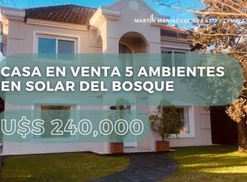 Casa · 138m² · 4 Ambientes · 2 Cocheras · Casa en Venta 5 Ambientes en Solar del Bosque