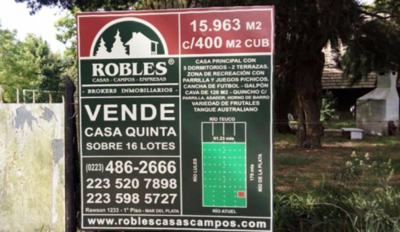 Casa quinta en La Peregrina, 15963m² con 6 ambientes y 2 baños