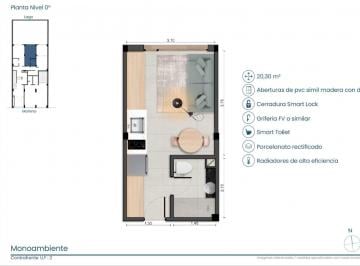 Departamento · 20m² · 1 Ambiente · Departamento Monoambiente