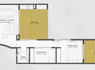 Departamento · 60m² · 3 Ambientes · Venta - Departamento - Tres Ambientes - Balcon Terraza - Villa Luro