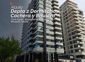 Departamento · 75m² · 3 Ambientes · 1 Cochera · Alquiler Departamento 2 Dorm. - Cochera - Baulera - Balcon - Kuref Torre 2 - Neuquén Capital