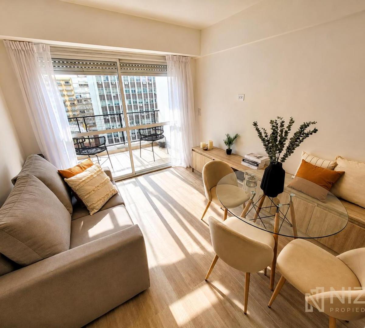 Departamento de 2 Ambientes totalmente reciclado a la calle Y con balcon terraza