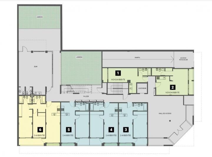 Departamento · 44m² · 2 Ambientes · 1 Cochera