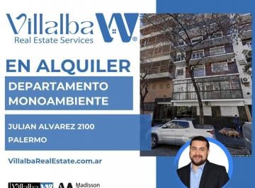 Departamento · 22m² · 1 Ambiente · Excelente Monoambiente en Alquiler en Palermo | Muy Luminoso y Funcional | 23 m²