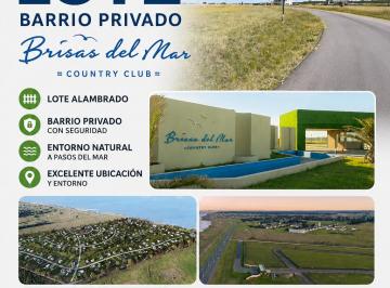 Terreno en Venta · Lote Alambrado de 700 m² Barrio Privado Brisas del Mar Financiado