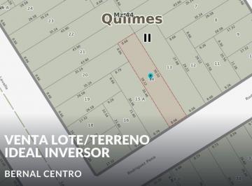 Terreno · 338m² · Venta Lote Terreno Bernal Centro Ideal Inversor