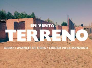 Terreno · 400m² · Venta Lote con Avances, Villa Manzano