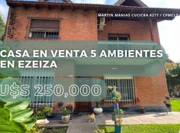 Casa · 122m² · 5 Ambientes · 3 Cocheras · Casa en Venta 5 Ambientes en Ezeiza
