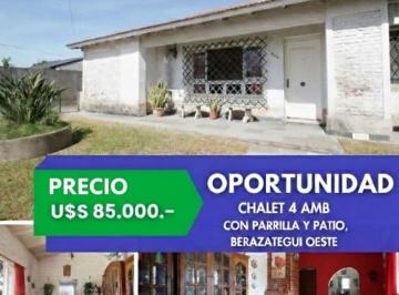 Casa de 4 ambientes, Berazategui · Venta Chalet 4 Ambientes con Patio y Parrilla - a m del Cruce Varela!