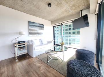 LIVING · Departamento en Alquiler de 3 Ambientes en Puerto Madero Amoblado con Cochera Quartier del Bajo