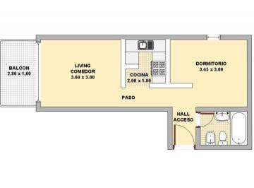 Departamento de 1 ambiente, San Cristobal · Venta San Cristobal Monoambiente con Balcon Aterrazado Apto Profesional