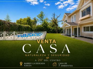 Casa · 230m² · 7 Ambientes · 4 Cocheras · Venta Casa Barrio Cerrado La Deseada Ezeiza