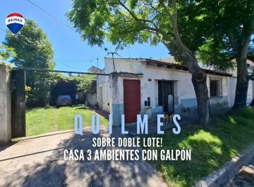 Casa · 220m² · 3 Ambientes · 2 Cocheras · Venta Casa 3 Amb con Galpón y Jardín Quilmes