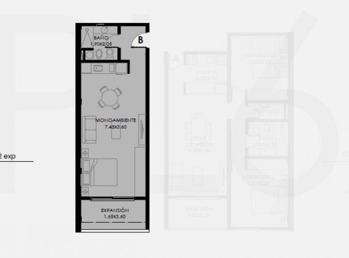 Departamento · 38m² · 1 Ambiente