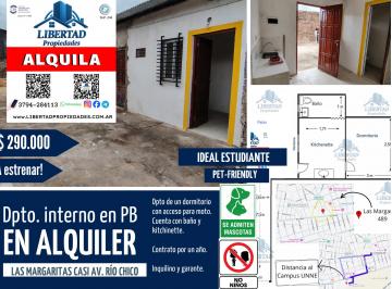Departamento de 1 ambiente, Corrientes · Alquilo Dpto Cercano a Campus Unne Deodoro Roca