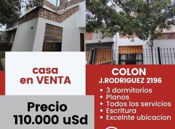 Foto · Vendo Casa Barrio Colon 3 Dorm. (Con Planos)