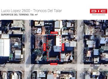 Terreno · 756m² · Terreno Venta - Troncos del Talar