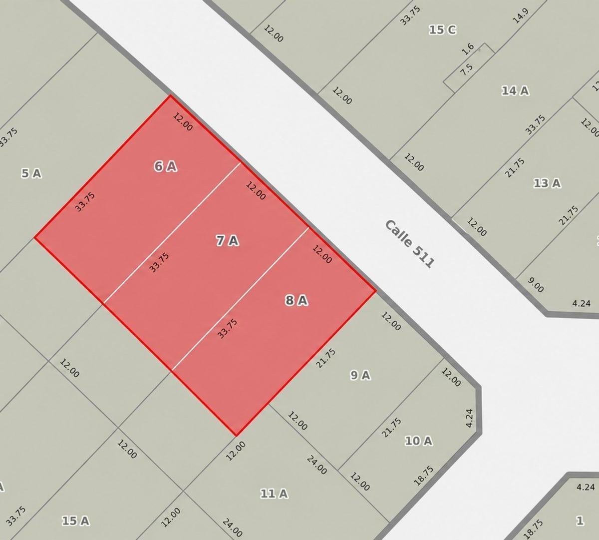 Tres lotes contiguos de 1215 m² en Los Acantilados