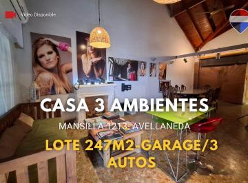 Casa · 144m² · 3 Ambientes · 2 Cocheras · Casa 3 Ambientes en Venta – Avellaneda