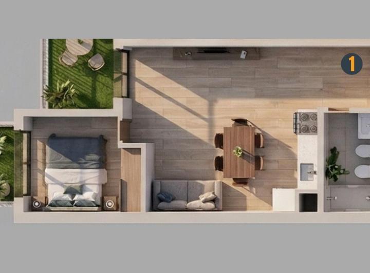 Departamento · 40m² · 2 Ambientes