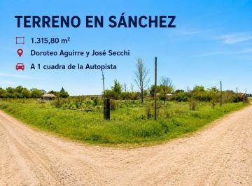 Terreno · 1316m² · Venta Terreno 1.315,80 m², Villa General Savio