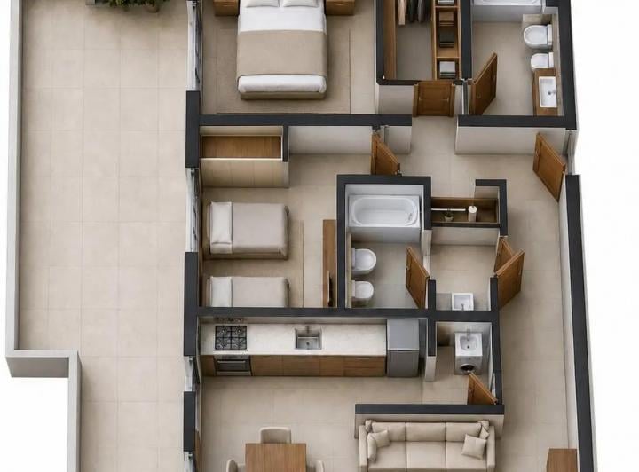 Departamento · 82m² · 3 Ambientes