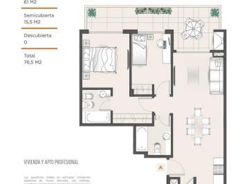 Departamento · 61m² · 3 Ambientes · Julián Álvarez 725, Villa Crespo - 3 Ambientes con Balcón Corrido (Entrega Septiembre 2027)