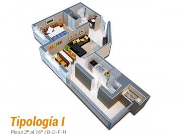 Departamento de 1 ambiente, Córdoba · Terraforte - Depto 1 Dorm con Cocina Separada y Balcón