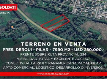Terreno · 7990m² · Terreno de 7.990 m² en Presidente Derqui - Venta