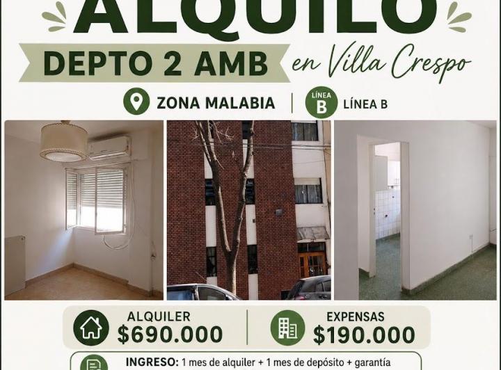 Departamento · 50m² · 2 Ambientes