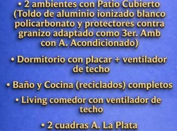 Departamento de 2 ambientes, Pompeya · 2 Ambientes con Patio Cubierto