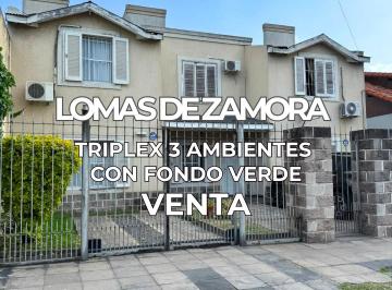 Casa de 3 ambientes, Lomas de Zamora · Venta Triplex 3 Ambientes con Fondo y Cochera - Lomas de Zamora Oeste