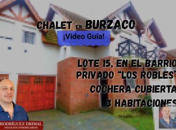 Casa · 4 Ambientes · 2 Cocheras · Chalet con Cochera Cubierta y 3 Dorm. en El Barrio Los Robles, Burzaco!