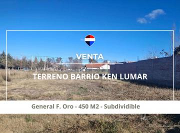 Terreno · 450m² · Terreno en Venta en Barrio Ken Lumar - F. Oro