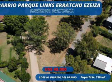 Terreno · 730m² · Lote en Venta en Barrio Links Erratchu Ezeiza