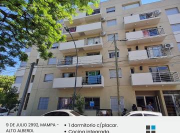 Departamento · 43m² · 2 Ambientes · Alquiler Alto Alberdi. 1 Dormitorio. Planta Baja. Externo. Mampa. Moderno. Luminoso.