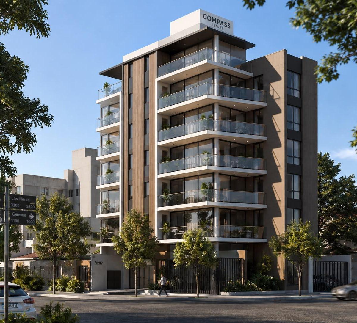 Semipiso 2 amb, 66m² con cochera — Zona Guemes