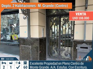 Departamento de 3 ambientes, Esteban Echeverría · Venta Departamento 2 Habitaciones Monte Grande Centro
