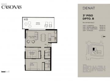 Departamento de 3 ambientes, Malagueño · Departamento de 2 Dorm. en Suite - Casonas Panoramic - Nuevo Malagueño - Unidad 3b