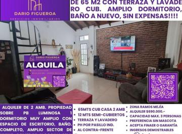 PH de 2 ambientes, La Matanza · PH 2 Amb en Alquiler Ramos Mejia Remodelado a Nuevo con Terraza