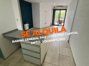 Departamento de 1 ambiente, Córdoba · Alquilo Dpto. 1 D. C/balcon y Asador, Exc Ubic. B, Gral Paz