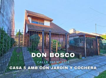 Casa · 172m² · 5 Ambientes · 2 Cocheras · Venta Casa 5 Amb con Jardín y Cochera en Don Bosco