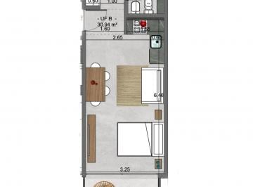 Departamento · 31m² · 1 Ambiente · Vende Mono Amb Pozo