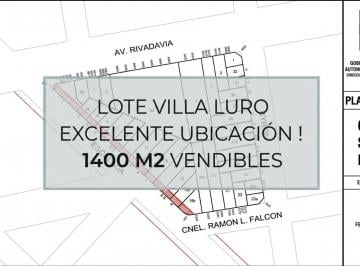 Terreno · 2160m² · Lote Venta Villa Luro 1400 m² Vendibles