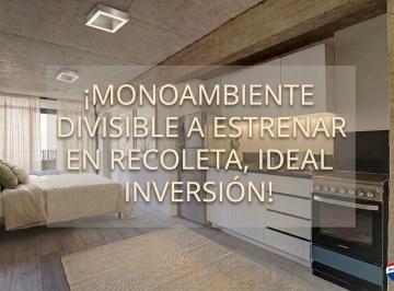 Departamento · 40m² · 1 Ambiente · Monoambiente a Estrenar con Dos Balcones Recoleta