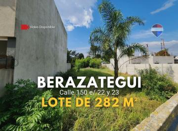 Terreno · 282m² · Lote en Venta, en Calle 150 Berazategui, de 282 m²