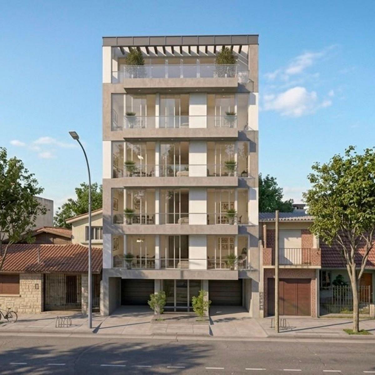 Depto 2 amb, 57m² en construcción con cochera opcional — La Perla