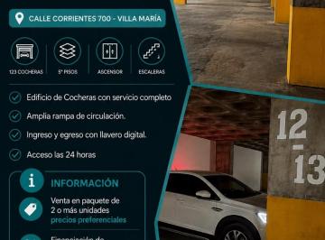 Garage , Villa María · Oportunidad Inversor. Descuento X Adquirir Dos.