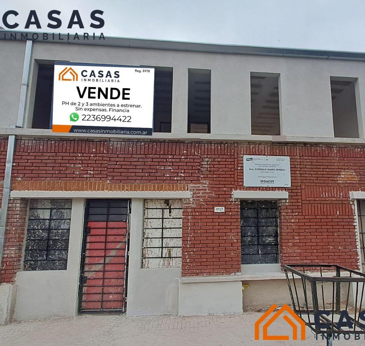 En venta ph de 2 ambientes en planta baja al frente con patio a estrenar