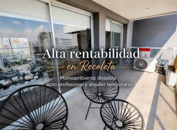 Departamento · 38m² · 1 Ambiente · Departamento Monoambiente Venta Recoleta Balcon